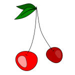 Cherries vector clip art