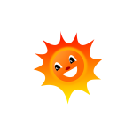 Fiery Sun Icon Vector Graphics Free SVG