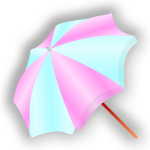 Pink and blue sunshade vector image
