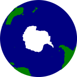 Earth southern hemisphere vector clip art