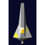 Single-Seater space craft vector image