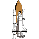 Space shuttle vector illustration
