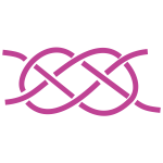 Celtic knot in purple color vector drawing