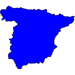 Spain in blue