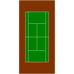 Tennis court vector illustration