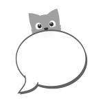 Speech balloon with cat