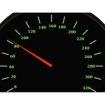 Vector image of square speedometer