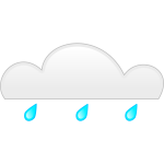 Pastel colored rain sign vector drawing