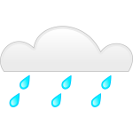 Pastel colored heavy rain sign vector graphics