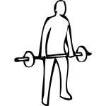 Weightlifting exercise instruction vector clip art