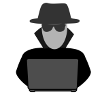 Spy behind computer