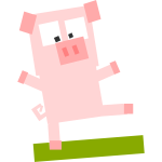 square animal 3 pig