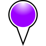 Map pointer purple color vector illustration