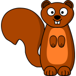 Squirrel cartoon clip art