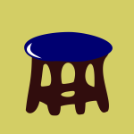 stool blue