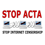 Stop ACTA vector image