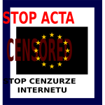vector drawing of Stop ACTA sign
