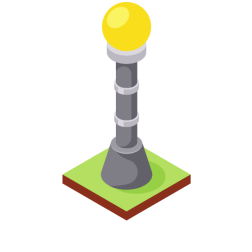 Streetlamp isometric view