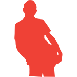 Silhouette of student vector graphics