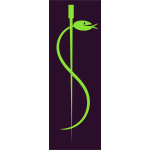 Rod of Asclepius vector graphics