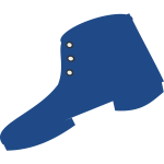 Blue silhouette of a boot vector image