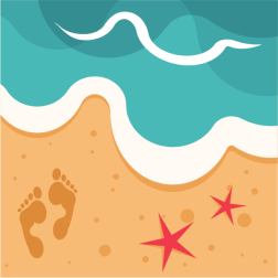 Summer beach vacation concept