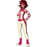 Pink super heroine
