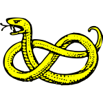 Yellow snake vector clip art