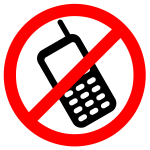 No cell phones allowed vector icon