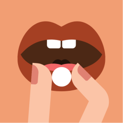 Taking a pill illustration
