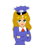 Annoyed policewoman