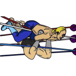 Professional wrestling maneuver vector image