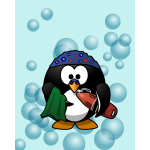 Swimmer penguin vector illustration
