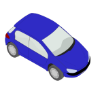 Peugeot 206 blue vector