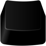 Black blank computer keyboard key vector drawing