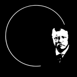 Theodore Roosevelt with a circle