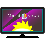 TV morning news vector image