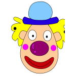 Vector clip art of clown head