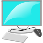 Mac like computer configuration vector image