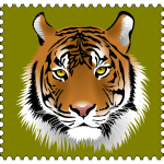 Tiger postage stamp
