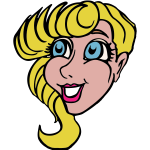 Blond woman smiling vector illustration