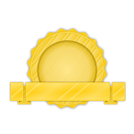 Golden seal vector image