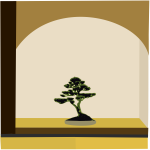 tokonoma with bonsai