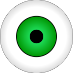 Vector illustration of green eye iris
