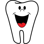 Happy tooth vector clip art