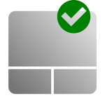 Grayscale touchpad enable icon vector clip art