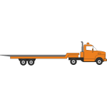 Vector drawing of long tow truck