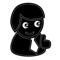 Black and White Businessman Avatar Icon