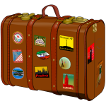 Suitcase with stickers