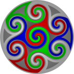 Colorful triskelion